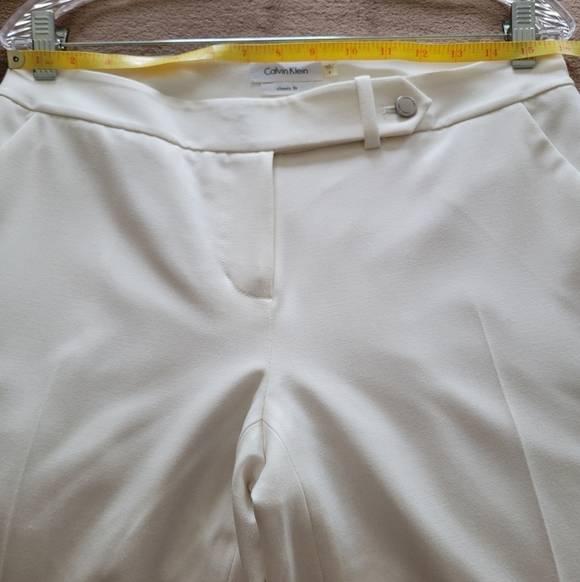 Calvin Klein Cream Wide Leg Pants With Inside Lining - Picture 4 of 6